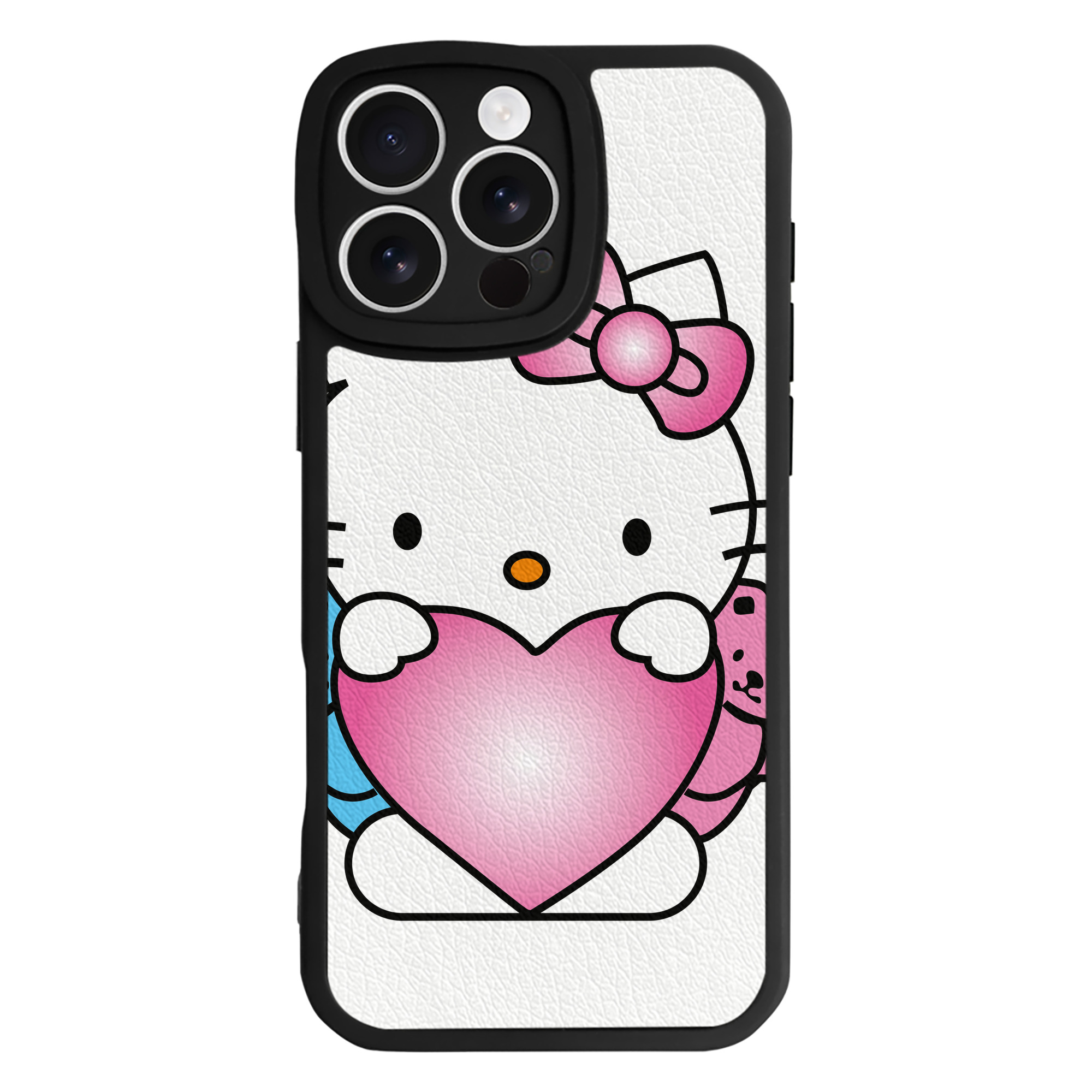 （画像用） Hello Kitty ハローキティ 【iPhone 16シリーズ対応】シリコンスマホケース（レザー調） 材質：シリコン